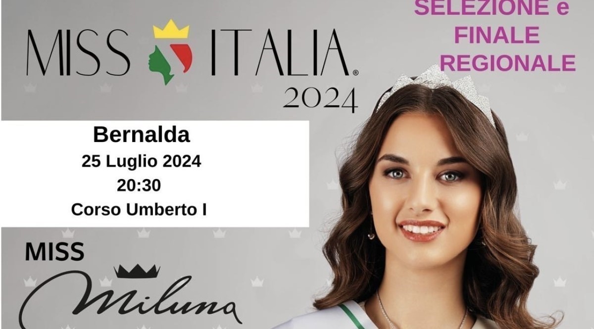 MISS ITALIA BASILICATA, A BERNALDA FINALE DI MISS MILUNA