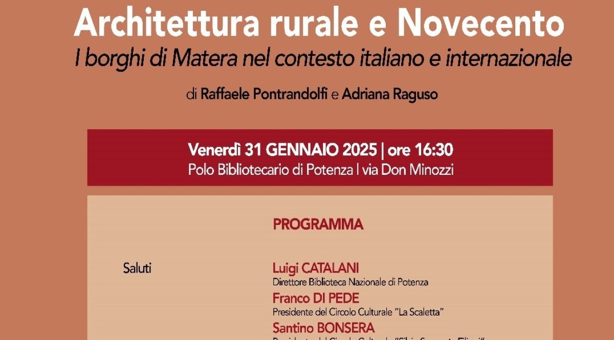 ARCHITETTURA RURALE E NOVECENTO: INCONTRO LETTERARIO IN BIBLIOTECA