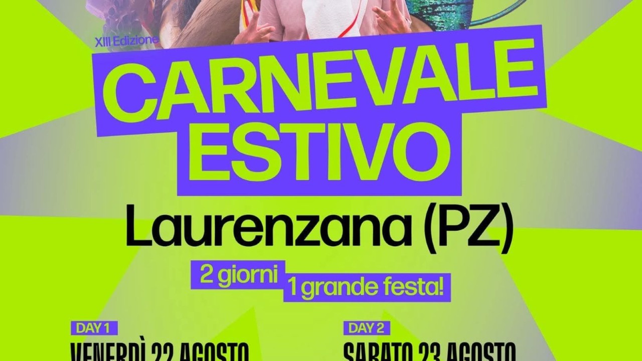 CARNEVALE ESTIVO LAURENZANA: DUE GIORNI DI FESTA, MUSICA E COLORI