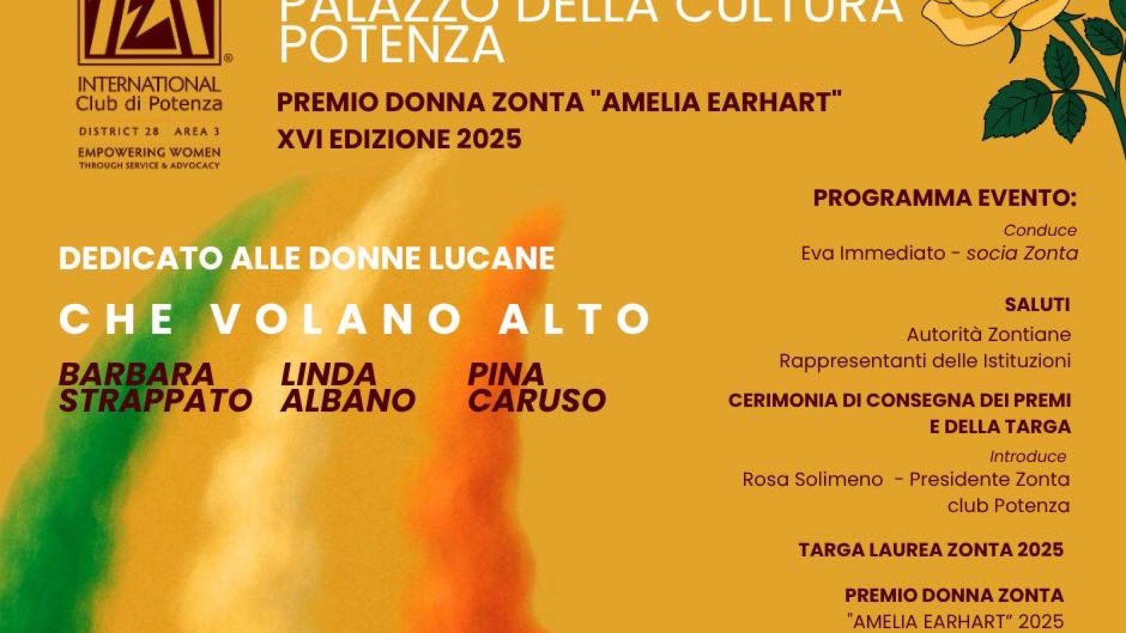 A POTENZA IL PREMIO DONNA ZONTA “AMELIA ERHART”