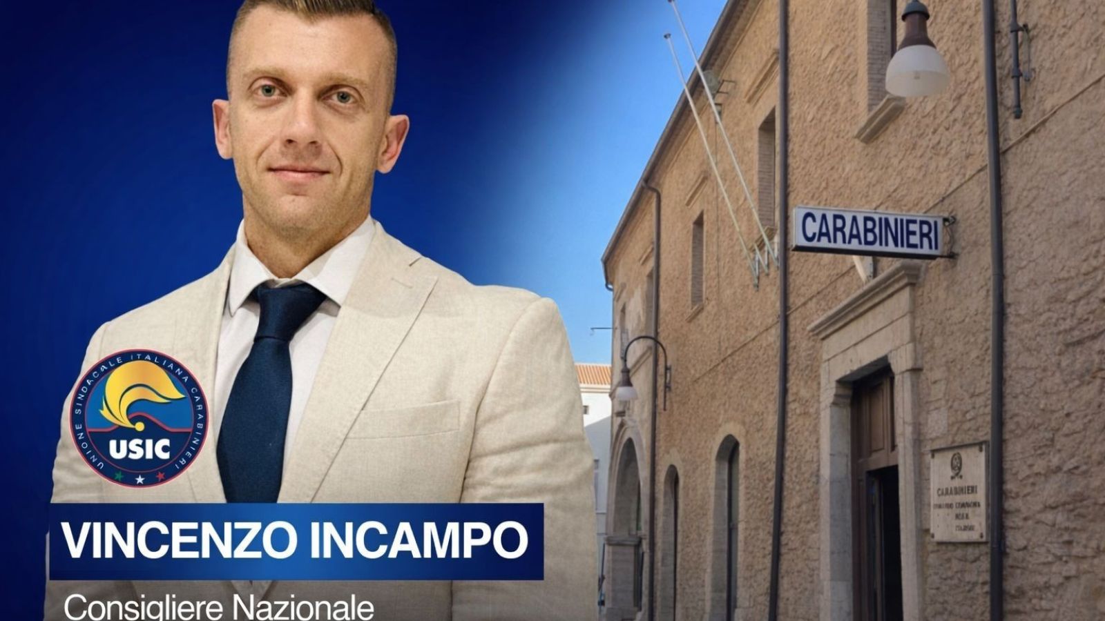 SICUREZZA A RISCHIO NEL MATERANO. L'ALLARME DI VINCENZO INCAMPO (USIC)