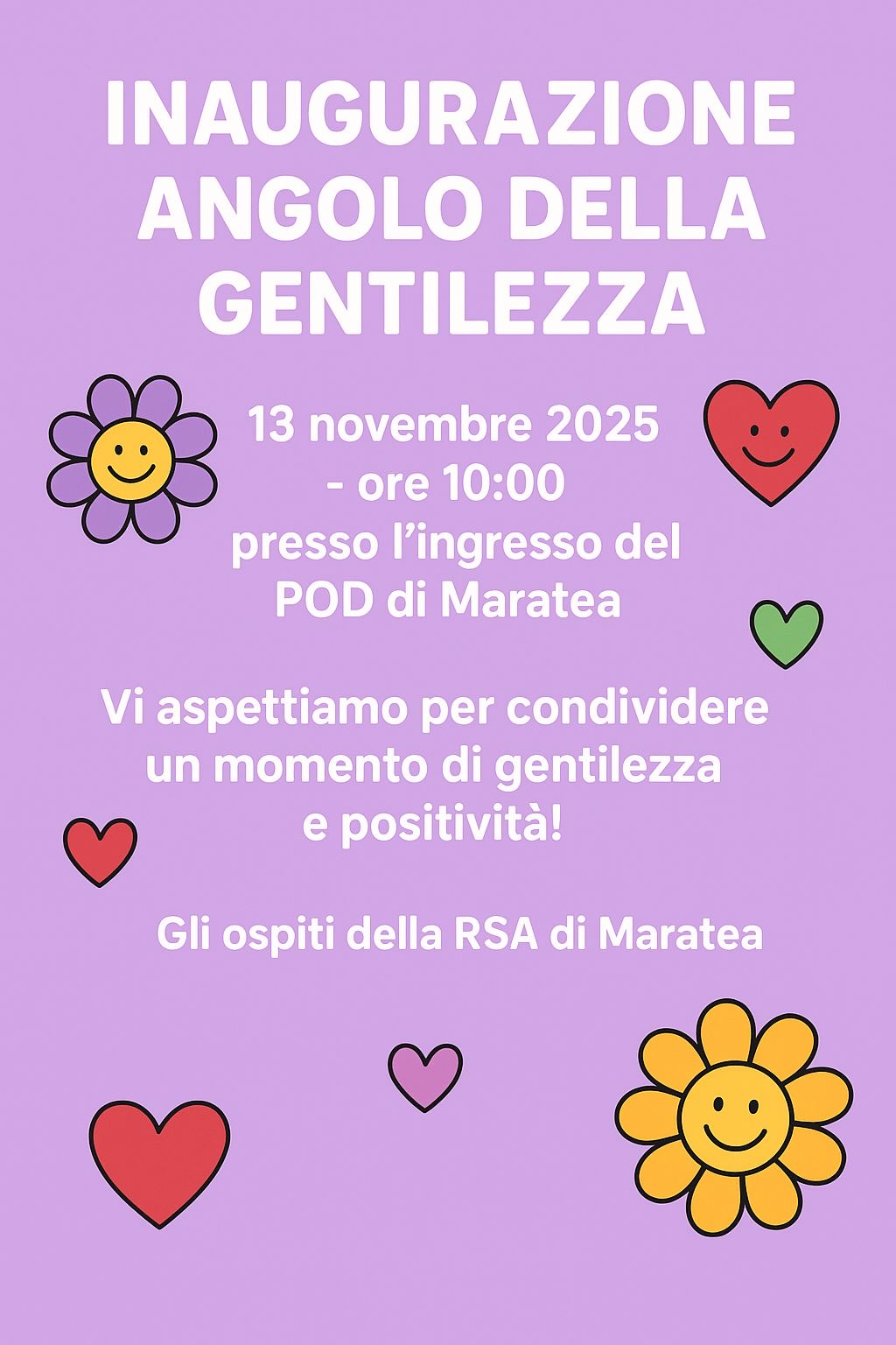 AL PRESIDIO OSPEDALIERO DI MARATEA SI CELEBRA LA GIORNATA DELLA GENTILEZZA 