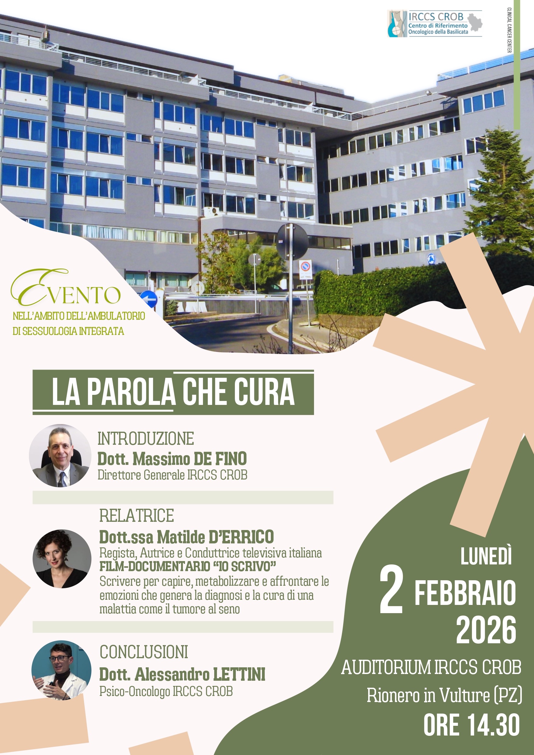 LA PAROLA CHE CURA: INCONTRO AL CROB DI RIONERO